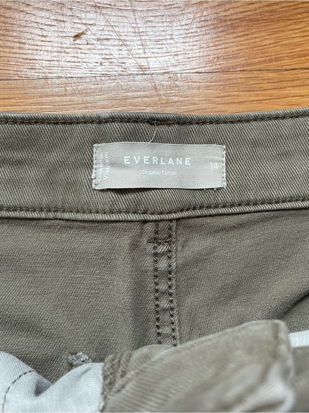 Everlane green high-waisted barrel pants - size 14 - Picture 2 of 7